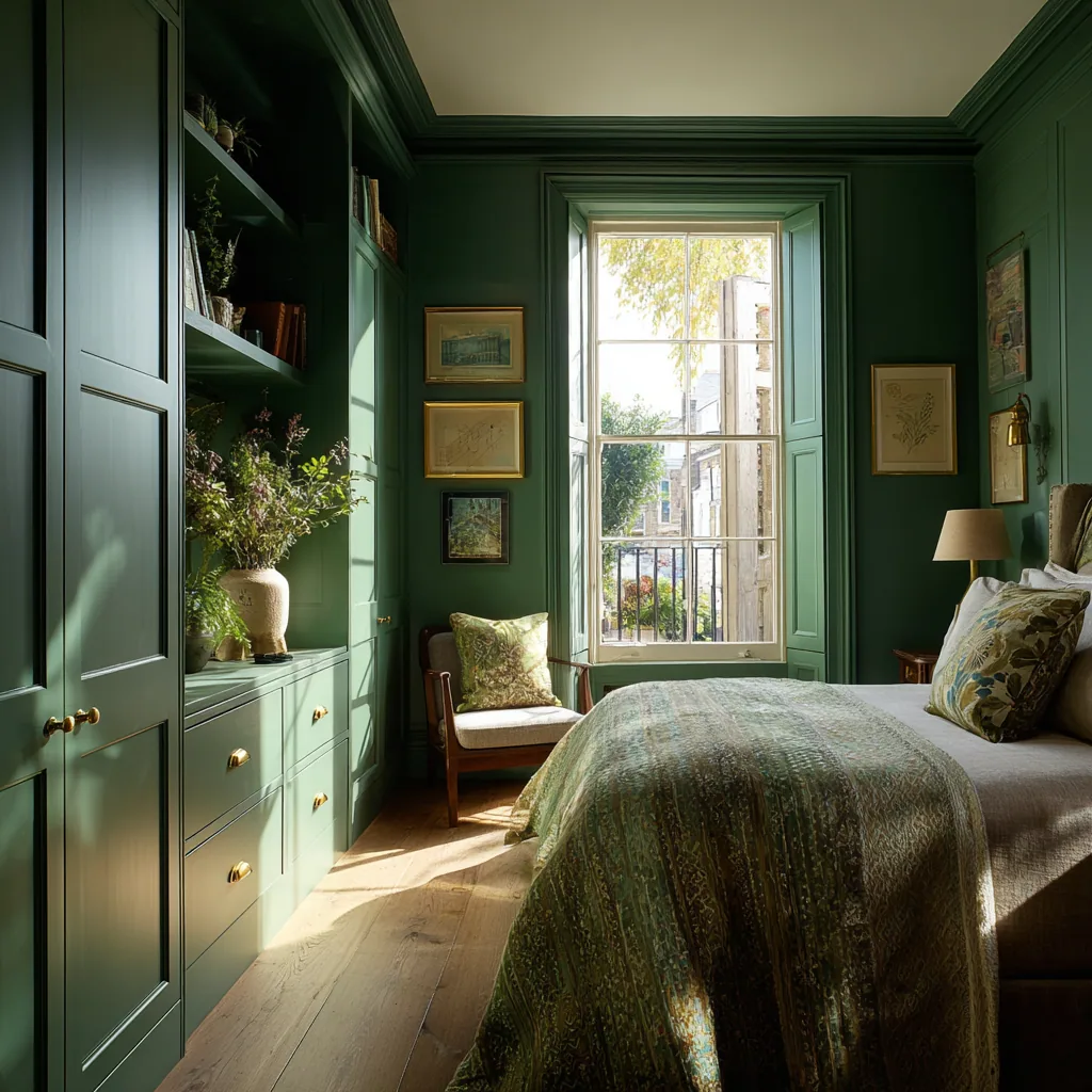 Bespoke dressing room with William Morris detailing in Islington, London